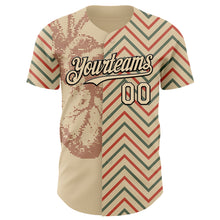 Загрузить изображение в средство просмотра галереи, Custom City Cream Black Valentine's Day Heart Authentic Baseball Jersey
