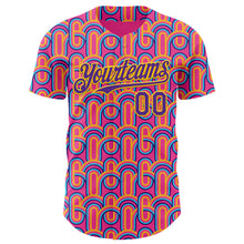 Загрузить изображение в средство просмотра галереи, Custom Pink Purple-Yellow Valentine's Day Line Authentic Baseball Jersey

