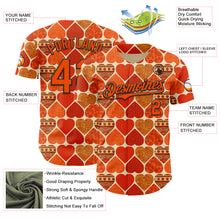 Загрузить изображение в средство просмотра галереи, Custom Orange Cream-Black Valentine's Day Love Heart Authentic Baseball Jersey
