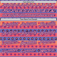 Загрузить изображение в средство просмотра галереи, Custom Orange Medium Pink-Dark Purple Valentine's Day Love Heart Authentic Baseball Jersey
