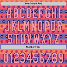 Загрузить изображение в средство просмотра галереи, Custom Orange Medium Pink-Dark Purple Valentine's Day Love Heart Authentic Baseball Jersey
