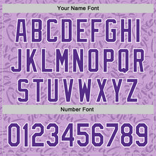 Загрузить изображение в средство просмотра галереи, Custom Light Purple Purple-White Valentine's Day Love Authentic Baseball Jersey
