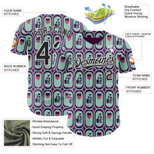 Загрузить изображение в средство просмотра галереи, Custom Purple Black Green-White Valentine's Day Love Heart Authentic Baseball Jersey
