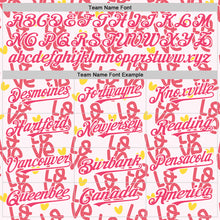 Загрузить изображение в средство просмотра галереи, Custom Light Pink Neon Pink-White Valentine's Day Love Heart Authentic Baseball Jersey
