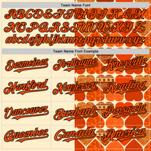 Загрузить изображение в средство просмотра галереи, Custom Orange Cream-Black Valentine's Day Love Heart Authentic Baseball Jersey
