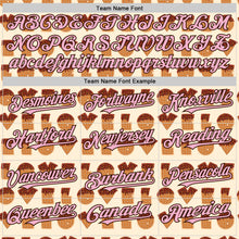 Загрузить изображение в средство просмотра галереи, Custom Cream Light Pink-Brown Valentine's Day Love Heart Authentic Baseball Jersey

