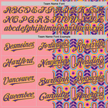 Загрузить изображение в средство просмотра галереи, Custom Medium Pink Purple-Yellow Valentine's Day Flower Authentic Baseball Jersey
