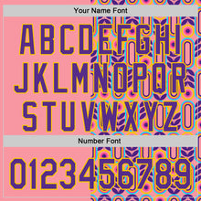 Загрузить изображение в средство просмотра галереи, Custom Medium Pink Purple-Yellow Valentine's Day Flower Authentic Baseball Jersey
