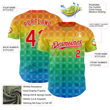 Загрузить изображение в средство просмотра галереи, Custom Yellow Fire Red Green Blue-White Valentine's Day Pride Month Love Is Love Authentic Baseball Jersey
