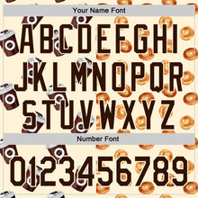 Загрузить изображение в средство просмотра галереи, Custom Cream Brown Valentine's Day Bagel Meets Coffee Authentic Baseball Jersey
