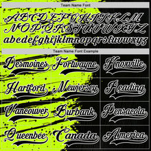 Load image into Gallery viewer, Custom Black Green-White 3D Pattern Abstract Splatter Paint Hockey Lace Neck Jersey
