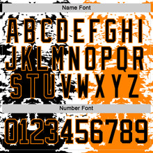 Load image into Gallery viewer, Custom Bay Orange Black-White 3D Pattern Abstract Splatter Paint Hockey Lace Neck Jersey
