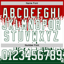 Load image into Gallery viewer, Custom Red White-Green 3D Pattern Abstract Splatter Paint Mexico Christmas Hockey Lace Neck Jersey
