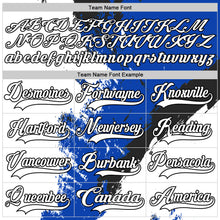 Load image into Gallery viewer, Custom White Thunder Blue Red-Black 3D Pattern Abstract Splatter Paint Hockey Lace Neck Jersey
