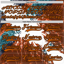 Load image into Gallery viewer, Custom White Texas Orange Green-Black 3D Pattern Abstract Splatter Paint Hockey Lace Neck Jersey
