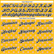 Load image into Gallery viewer, Custom Stitched Gold Black-White 3D Pattern Design Baseball Game Day Pittsburgh Inspired Sports Pullover Sweatshirt Hoodie
