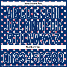 Load image into Gallery viewer, Custom Stitched US Navy Blue White 3D Pattern Design Baseball Game Day Indianapolis Inspired Sports Pullover Sweatshirt Hoodie
