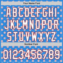 Load image into Gallery viewer, Custom Stitched Powder Blue White-Red 3D Pattern Design Baseball Game Day Tennessee Inspired Sports Pullover Sweatshirt Hoodie
