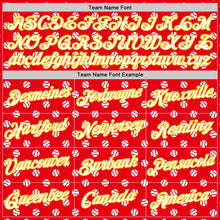 Load image into Gallery viewer, Custom Stitched Fire Red White-Gold 3D Pattern Design Baseball Game Day Kansas Inspired Sports Pullover Sweatshirt Hoodie
