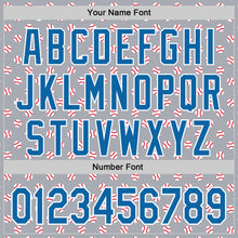 Load image into Gallery viewer, Custom Stitched Gray Blue-White 3D Pattern Design Baseball Game Day Detroit Inspired Sports Pullover Sweatshirt Hoodie
