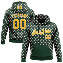 Load image into Gallery viewer, Custom Stitched Green Gold-White 3D Pattern Design Baseball Game Day Green Bay Inspired Sports Pullover Sweatshirt Hoodie
