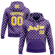 Загрузить изображение в средство просмотра галереи, Custom Stitched Purple Yellow-White 3D Pattern Design Baseball Game Day Minnesota Inspired Sports Pullover Sweatshirt Hoodie

