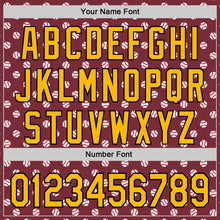 Laden Sie das Bild in den Galerie-Viewer, Custom Stitched Burgundy Gold-Black 3D Pattern Design Baseball Game Day Washington Inspired Sports Pullover Sweatshirt Hoodie
