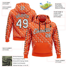 Laden Sie das Bild in den Galerie-Viewer, Custom Stitched Orange White-Black 3D Pattern Design Baseball Game Day Cincinnati Inspired Sports Pullover Sweatshirt Hoodie
