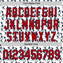 Laden Sie das Bild in den Galerie-Viewer, Custom Stitched White Red-Navy 3D Pattern Design Baseball Game Day Houston Inspired Sports Pullover Sweatshirt Hoodie
