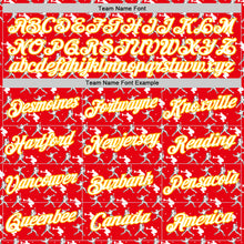 Load image into Gallery viewer, Custom Stitched Fire Red White-Gold 3D Pattern Design Baseball Game Day Kansas Inspired Sports Pullover Sweatshirt Hoodie
