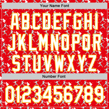 Load image into Gallery viewer, Custom Stitched Fire Red White-Gold 3D Pattern Design Baseball Game Day Kansas Inspired Sports Pullover Sweatshirt Hoodie
