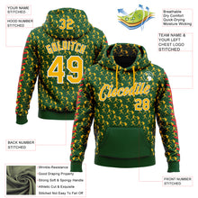 Load image into Gallery viewer, Custom Stitched Green Gold Red-White 3D Pattern Design Baseball Game Day Green Bay Inspired Sports Pullover Sweatshirt Hoodie
