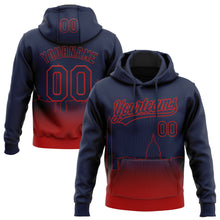 Laden Sie das Bild in den Galerie-Viewer, Custom Stitched Navy Red 3D Gradient Fashion Washington City Edition Sports Pullover Sweatshirt Hoodie
