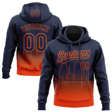 Charger l'image dans la galerie, Custom Stitched Navy Orange 3D Gradient Fashion Houston City Edition Sports Pullover Sweatshirt Hoodie
