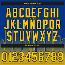 Load image into Gallery viewer, Custom Stitched Royal Yellow-Black 3D Gradient Fashion Seattle City Edition Sports Pullover Sweatshirt Hoodie
