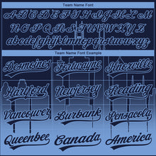 Load image into Gallery viewer, Custom Stitched Navy Light Blue 3D Gradient Fashion Chicago City Edition Sports Pullover Sweatshirt Hoodie
