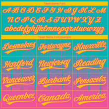 Load image into Gallery viewer, Custom Stitched Aqua Yellow-Pink 3D Gradient Fashion San Diego City Edition Sports Pullover Sweatshirt Hoodie
