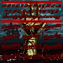 Load image into Gallery viewer, Custom Stitched Green Black-Red 3D Pattern Design Halloween Horror Night Trick Treat Sports Pullover Sweatshirt Hoodie
