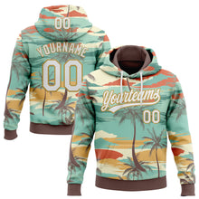 Загрузить изображение в средство просмотра галереи, Custom Stitched Green White Brown-Old Gold 3D Cartoon Hawaii Palm Trees Sports Pullover Sweatshirt Hoodie
