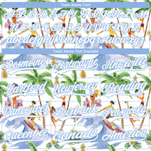 Charger l'image dans la galerie, Custom Stitched White Light Blue 3D Hawaii Palm Trees Sports Pullover Sweatshirt Hoodie
