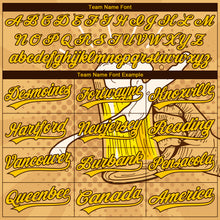 Laden Sie das Bild in den Galerie-Viewer, Custom Stitched Brown Yellow-Black 3D Pattern Design Let's Drink Beer Festival Sports Pullover Sweatshirt Hoodie
