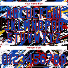Load image into Gallery viewer, Custom Stitched Graffiti Pattern Thunder Blue-Red 3D Abstract Splatter Sports Pullover Sweatshirt Hoodie
