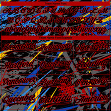 Load image into Gallery viewer, Custom Stitched Graffiti Pattern Black-Red 3D Abstract Splatter Sports Pullover Sweatshirt Hoodie
