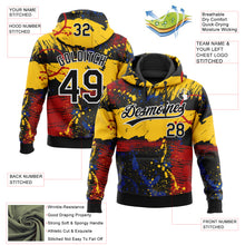 Load image into Gallery viewer, Custom Stitched Graffiti Pattern Black-White 3D Abstract Splatter Sports Pullover Sweatshirt Hoodie
