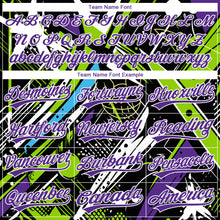 Load image into Gallery viewer, Custom Stitched Graffiti Pattern Purple-White 3D Abstract Splatter Sports Pullover Sweatshirt Hoodie
