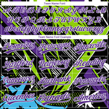 Load image into Gallery viewer, Custom Stitched Graffiti Pattern Purple-White 3D Abstract Splatter Sports Pullover Sweatshirt Hoodie
