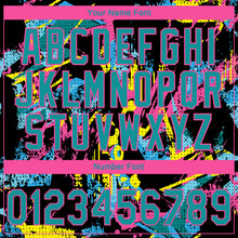 Load image into Gallery viewer, Custom Stitched Graffiti Pattern Pink-Teal 3D Abstract Splatter Sports Pullover Sweatshirt Hoodie
