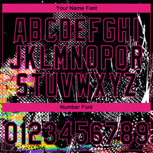 Load image into Gallery viewer, Custom Stitched Black Hot Pink 3D Pattern Design Abstract Neon Street Style Sports Pullover Sweatshirt Hoodie
