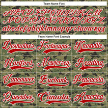 Загрузить изображение в средство просмотра галереи, Custom Camo Red Royal-White American Flag Camouflage Hockey Lace Neck Jersey
