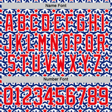 Charger l'image dans la galerie, Custom Royal Fire Red-White American Flag Hockey Lace Neck Jersey
